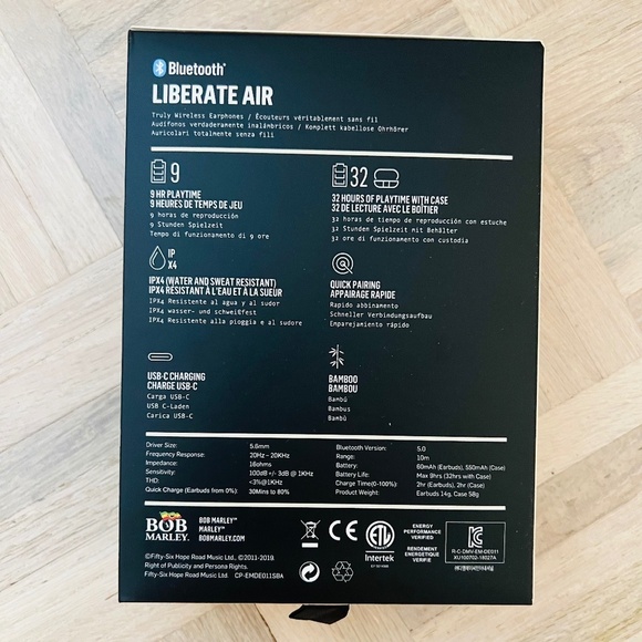 House of Marley - Brand New Liberate Air Truly Wireless Earphones, Sealed in Box - Picture 2 of 2